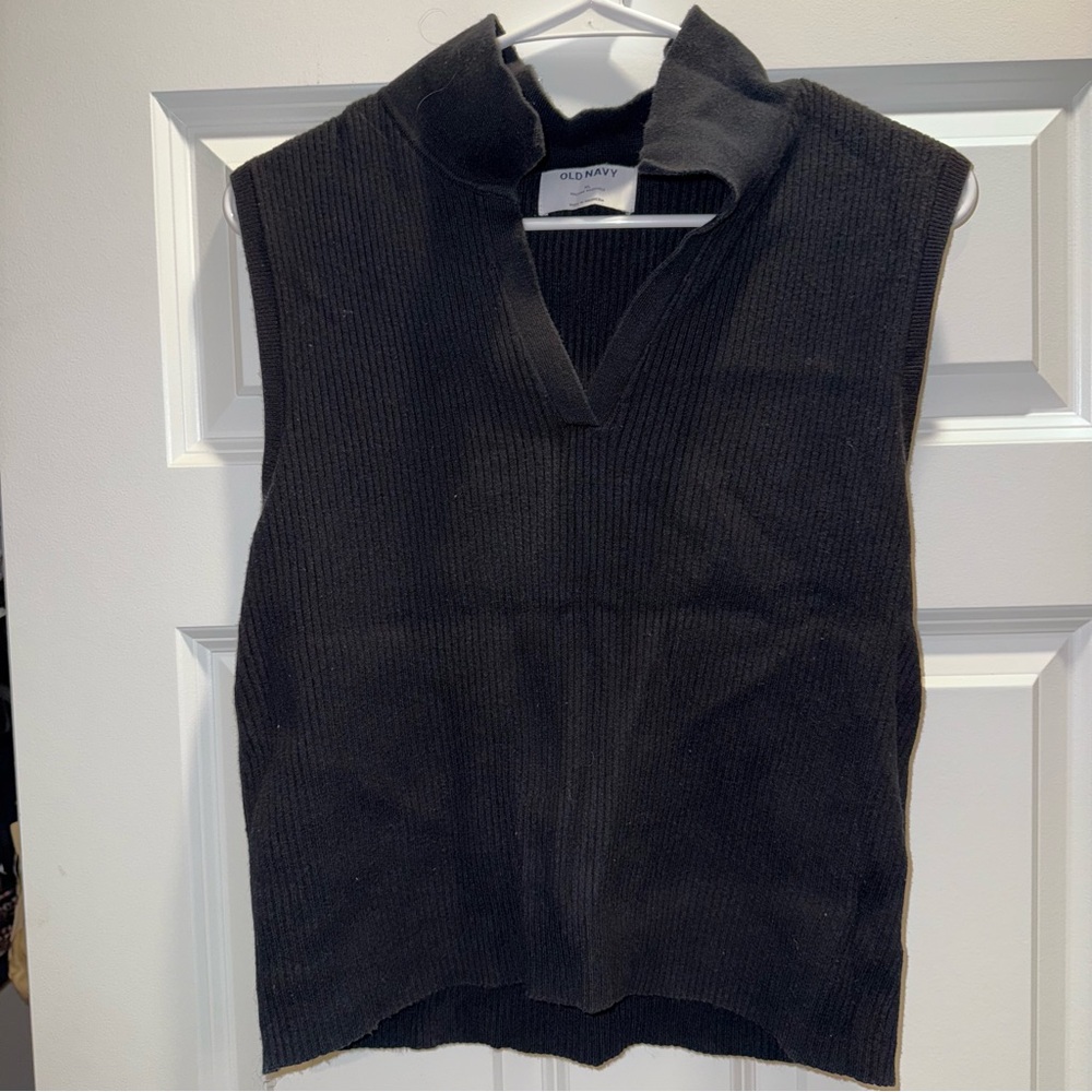 Old Navy Black Cowl Neck Sleeveless Top